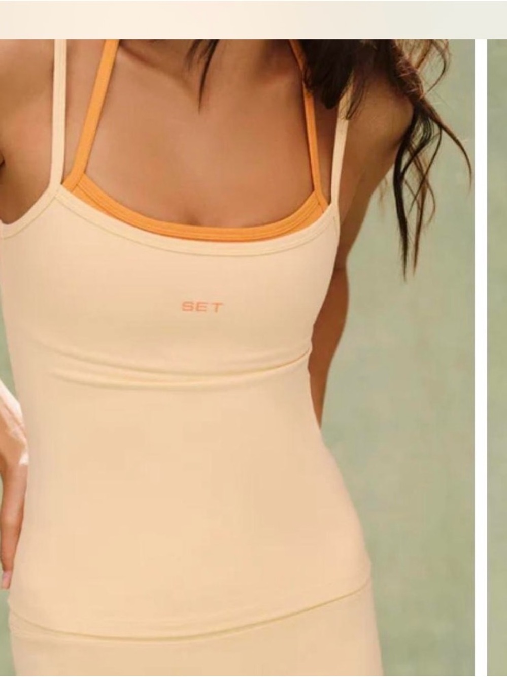SET Active Cloud Tribute Tabk Orange Soda NWT sz XS